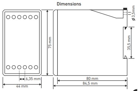 Digital overcurrent relay with 3x3-digit LED display TRM-100