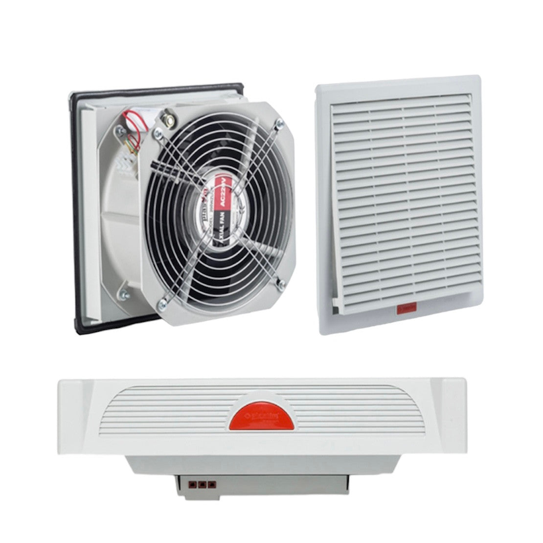Fans, grilles and filters for switchboards