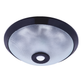 Plafoniera zwart met PIR bewegingssensor / Armatuur met IR sensor (2xE27)