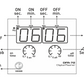 Asymmetrisch 2×2 LED-display voor paneel-/deurmontage 230VAC