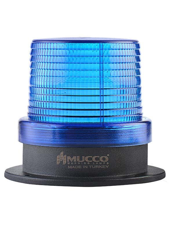 MUCCO SNT-915-B-4 90 diameter 5 lichtstanden 10 melodische SMD LED's met zoemer 12-24V AC/DC blauwe daklamp