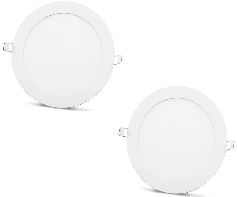 2 pieces SLIM LED panel cool white /6500K 15W / 1350Lm round recessed (power supply included) 6500K YL10-1500