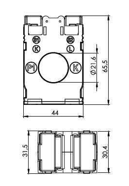 ONKA Stroomtransformator - CURRENT TRANSFORMER 125/5A, 44/20 (31), KLASSE 1, 2,5VA (CK201255103 / 80010993)