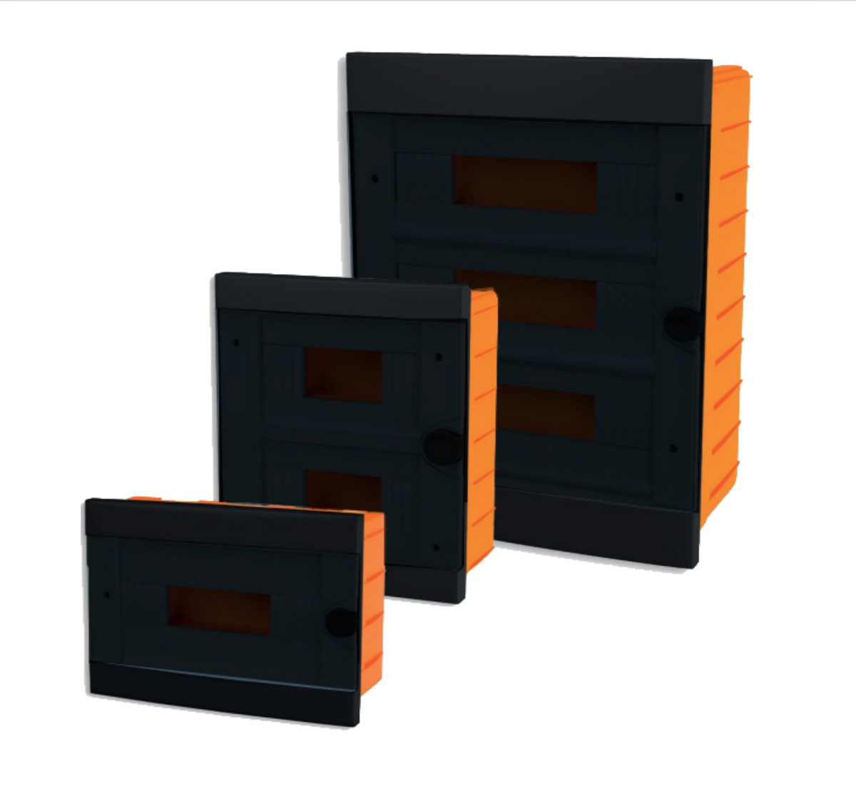 ARS Modular switchboard 9 MOD (9 fuses), plastic flush-mounted switch box, transparent door IP40, 342594