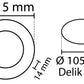 2 pieces - round LED panel 6W / 540Lm white round recessed (power supply included) 4000K YL10-0607