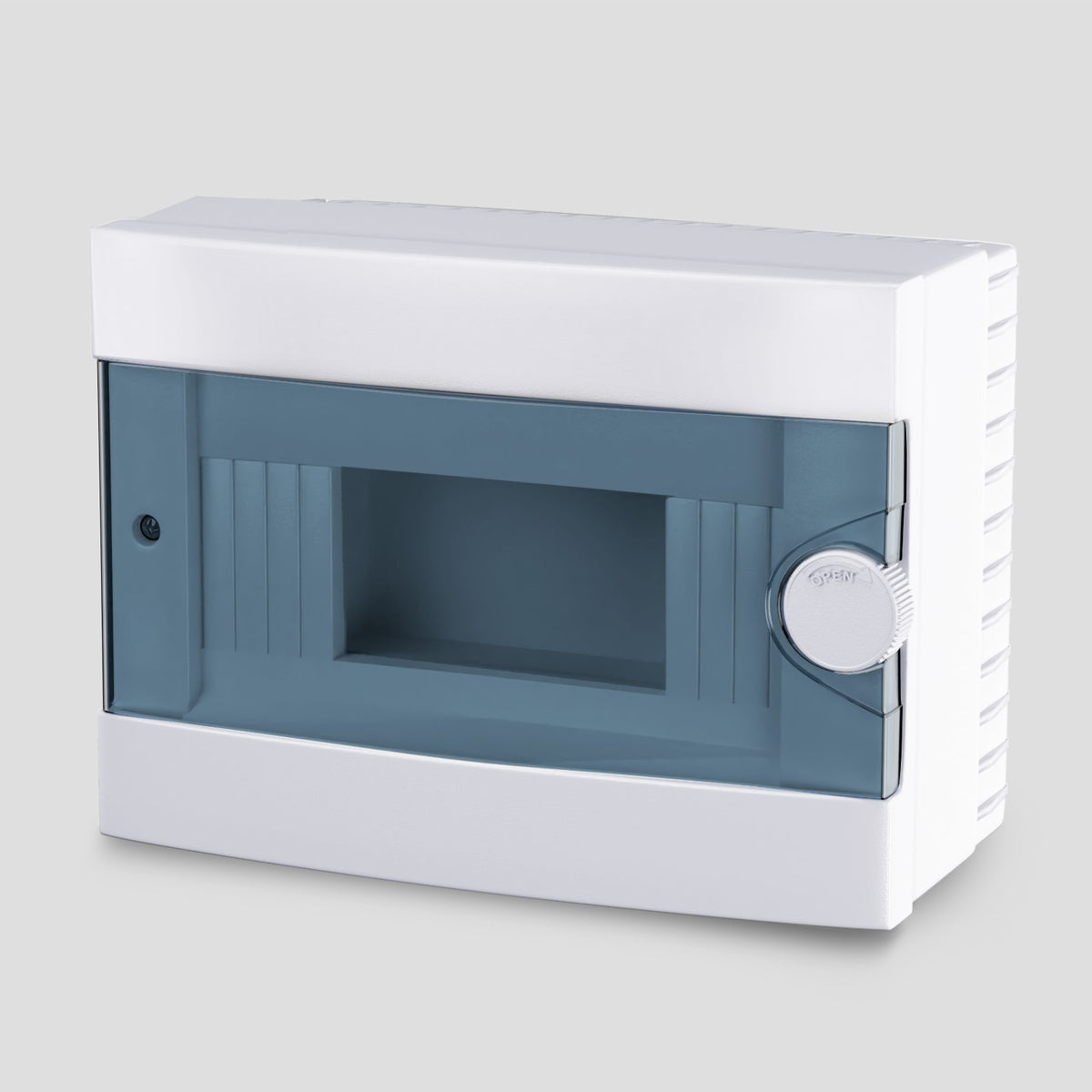 ARS Modular switchboard 9 MOD (9 fuses), surface-mounted switchboard, plastic, transparent door IP40, 341214