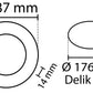 2 pieces SLIM LED panel cool white /6500K 15W / 1350Lm round recessed (power supply included) 6500K YL10-1500