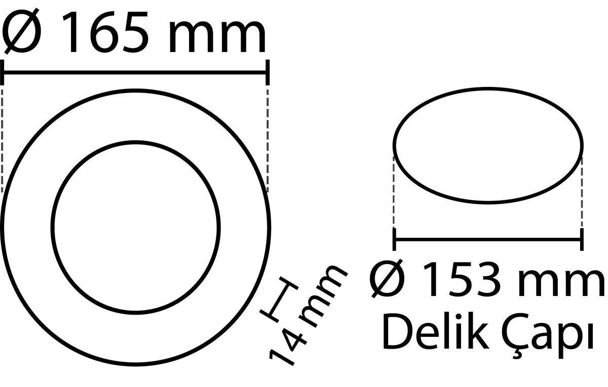 2 pieces SLIM LED panel cool white /6500K 12W / 1080Lm round recessed (power supply included) 6500K YL10-1200
