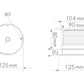 MUCCO SNT-915-B-4 90 diameter 5 lichtstanden 10 melodische SMD LED's met zoemer 12-24V AC/DC blauwe daklamp