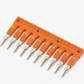ONKA 4/10 Plug-in 10-weg nokbrug, geïsoleerd, universeel (voor veer- en schroefklemmenblok 4mm2), 1060114