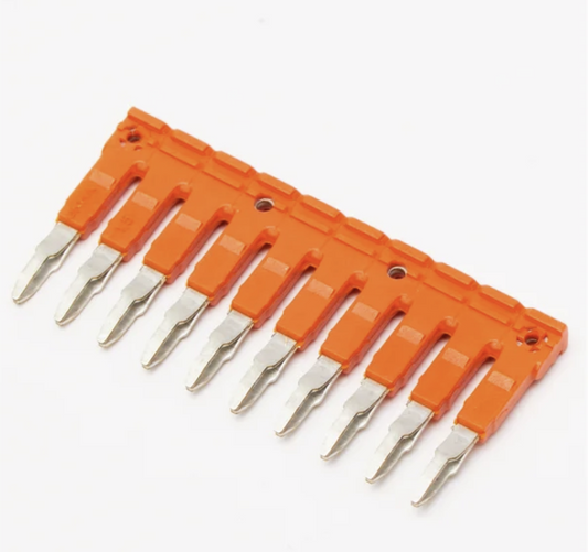 ONKA 4/10 Plug-in 10-weg nokbrug, geïsoleerd, universeel (voor veer- en schroefklemmenblok 4mm2), 1060114