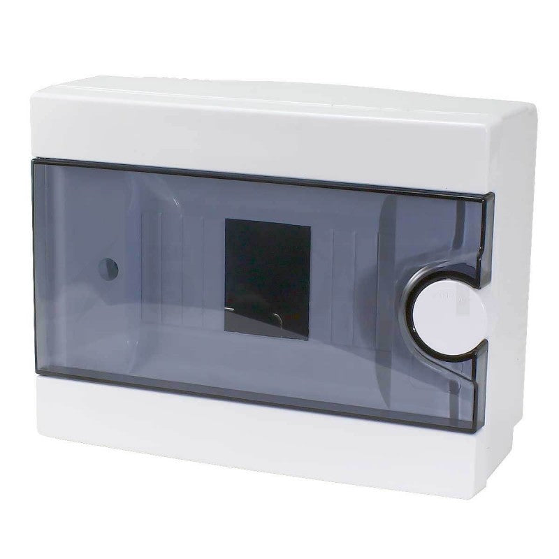 ARS Modular switchboard 12 MOD (12 fuses), surface-mounted switchboard, plastic, transparent door IP40, 341218
