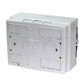 ARS Modular switchboard 12 MOD (12 fuses), surface-mounted switchboard, plastic, transparent door IP40, 341218