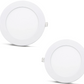 2 pieces - white SLIM LED panel 9W / 810 Lm round recessed round (power supply included) 4000K YL10-0907