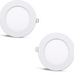 2 pieces SLIM LED panel cool white /6500K 12W / 1080Lm round recessed (power supply included) 6500K YL10-1200