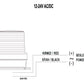 MUCCO SNT-915-B-4 90 diameter 5 lichtstanden 10 melodische SMD LED's met zoemer 12-24V AC/DC blauwe daklamp